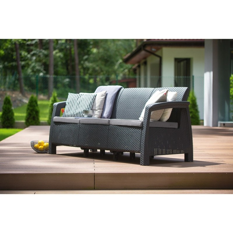 Keter - Диван Keter Corfu love seat max графит