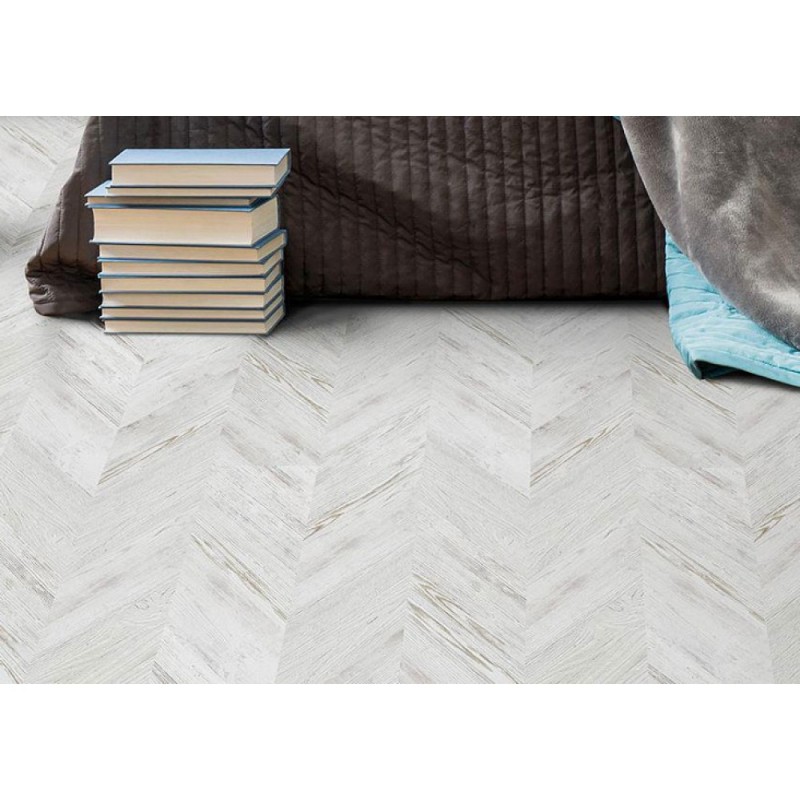 Corkstyle - Клеевой пробковый пол Corkstyle Chevron Chevron White