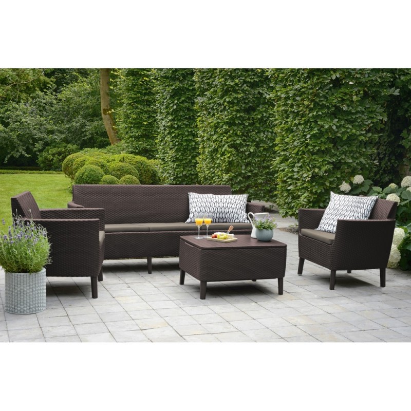 Keter - Лаунж зона Keter Salemo 3 seater set коричневый