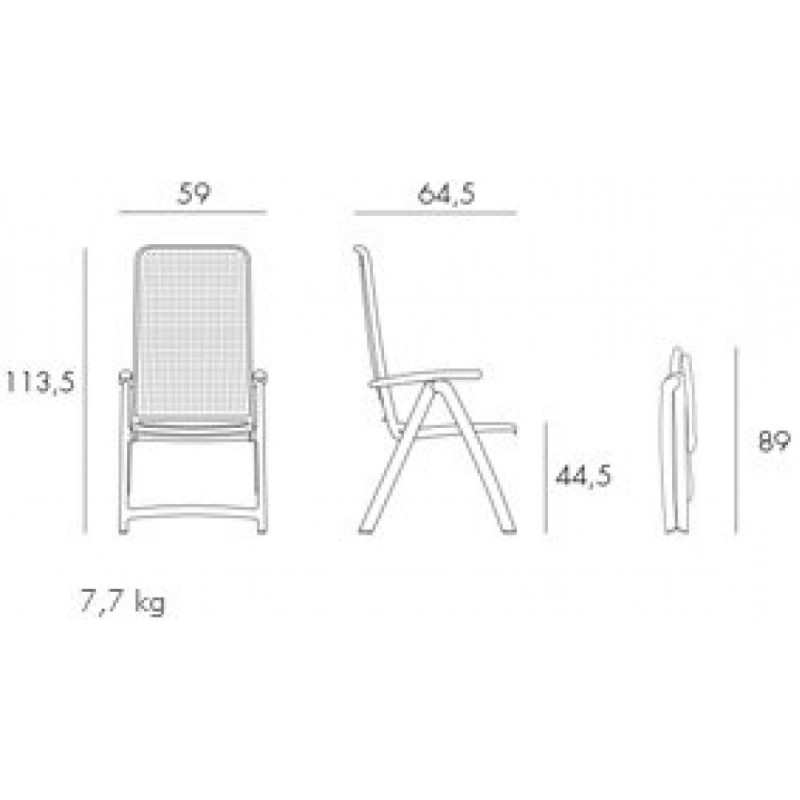 Nardi - Кресло складное Nardi Darsena Цвет: кофе