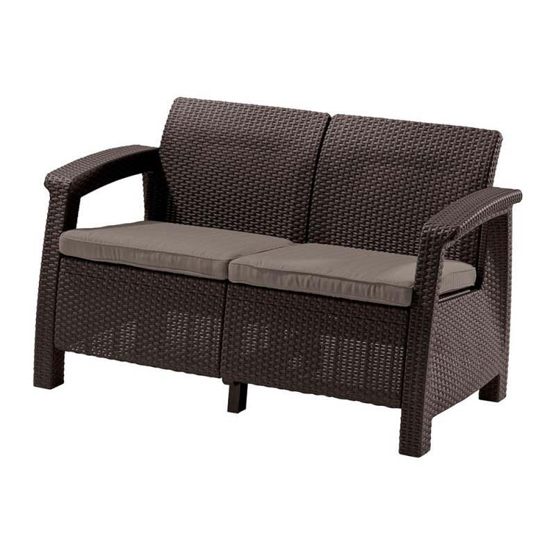 Keter - Диван Keter Corfu love seat коричневый