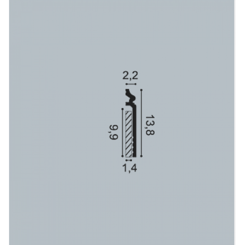 Orac® Decor - Плинтус напольный из дюрополимера Orac® Decor SX186 CONTOUR