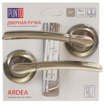 Дверная ручка PUNTO "ARDEA TL/HD" ABG-6 зеленая бронза