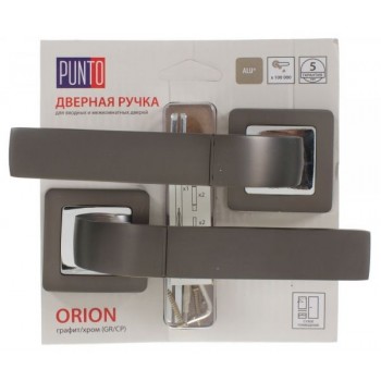 Дверная ручка PUNTO "ORION QR/HD" GR/CP-23 графит/хром