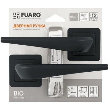 Дверная ручка FUARO "BIO XM/HD" BL-24 черный