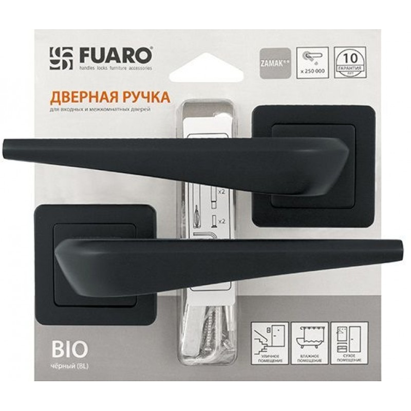 Fuaro - Дверная ручка FUARO BIO XM/HD BL-24 черный