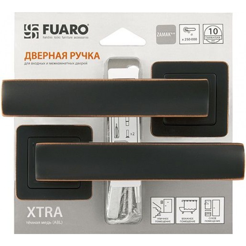 Fuaro - Дверная ручка FUARO XTRA XM/HD ABL-28 темная медь