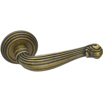 Дверная ручка на круглой розетке ADDEN BAU Fontana V202 Aged bronze состаренная бронза