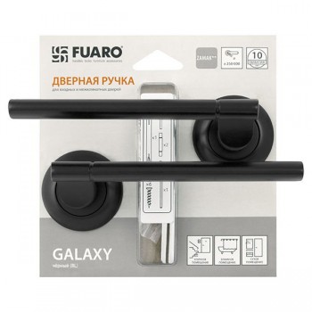 Дверная ручка FUARO "GALAXY" RM/HD BL-24 черный