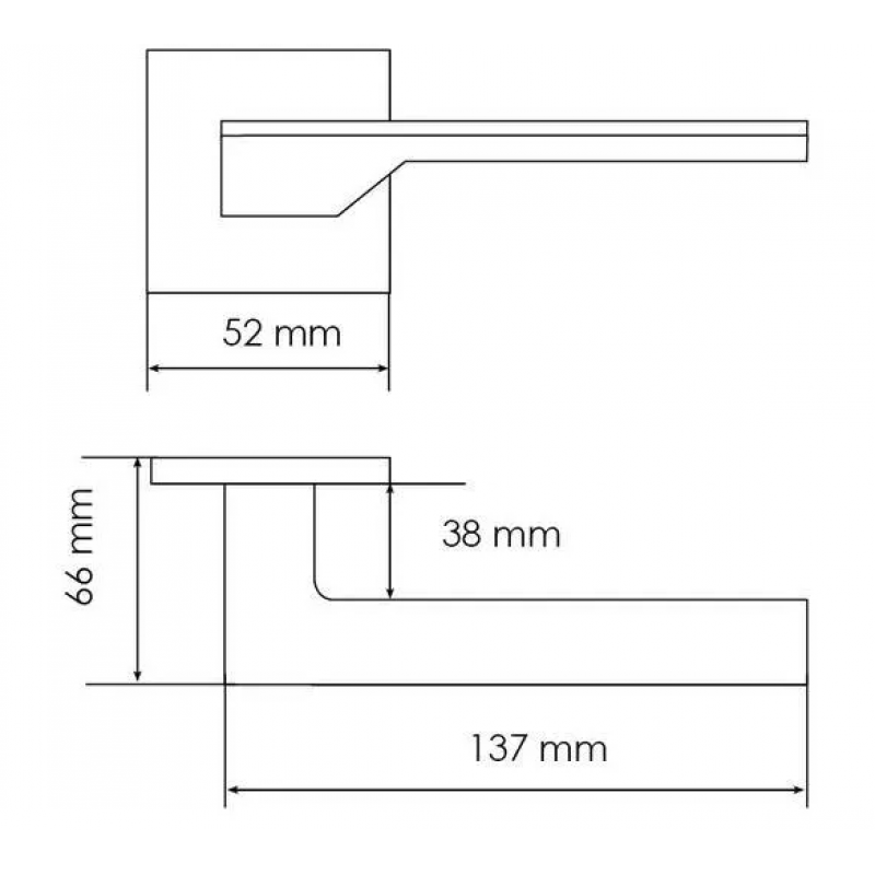 Morelli - Ручка дверная MORELLI MH-49-S6 W белый