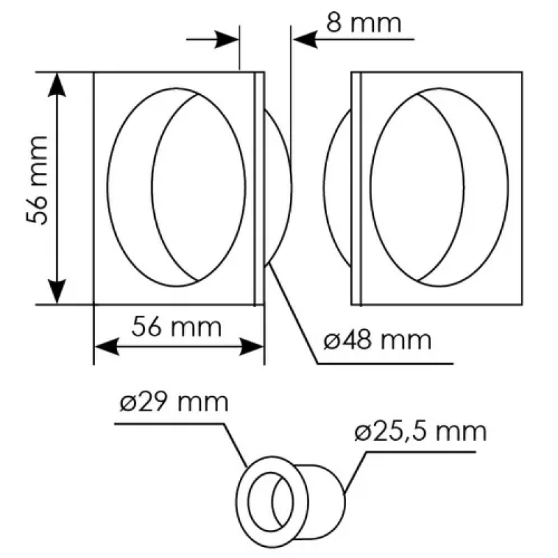 Morelli - Ручки для раздвижных дверей MORELLI MHS-2 AB бронза