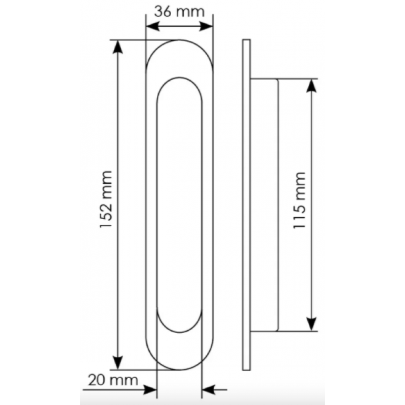 Morelli - Ручки для раздвижных дверей MORELLI MHS150 AB античная бронза