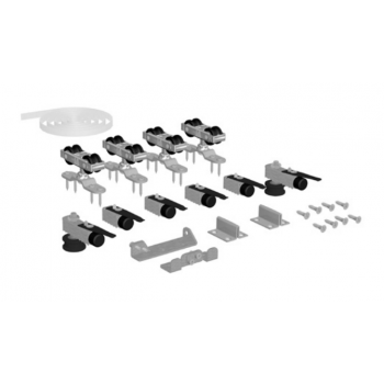 SF-SYNCRO Комплект фурнитуры SAHECO на 2 синхронные раздвижные двери 60-80 кг. для деревянных дверей (010112)
